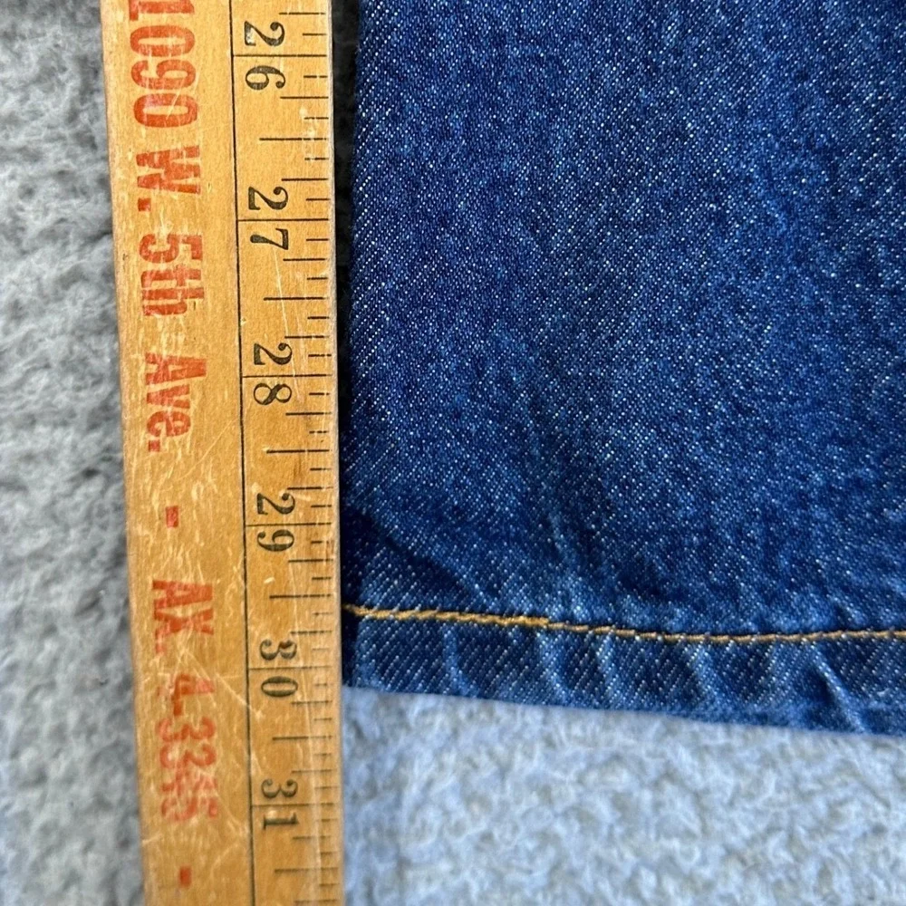 Levis 517 Jeans Mens 44X30 Blue Bootcut Dark Wash Distressed Red Tab Denim Pants